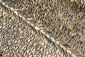 Pebbles pavement background