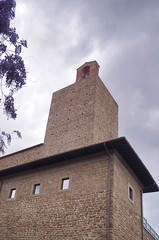 Tower of the fortress of the counts Guidi, Vinci, Tuscany, Italy