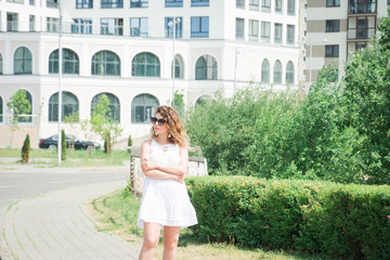 beautiful girl posing in the park