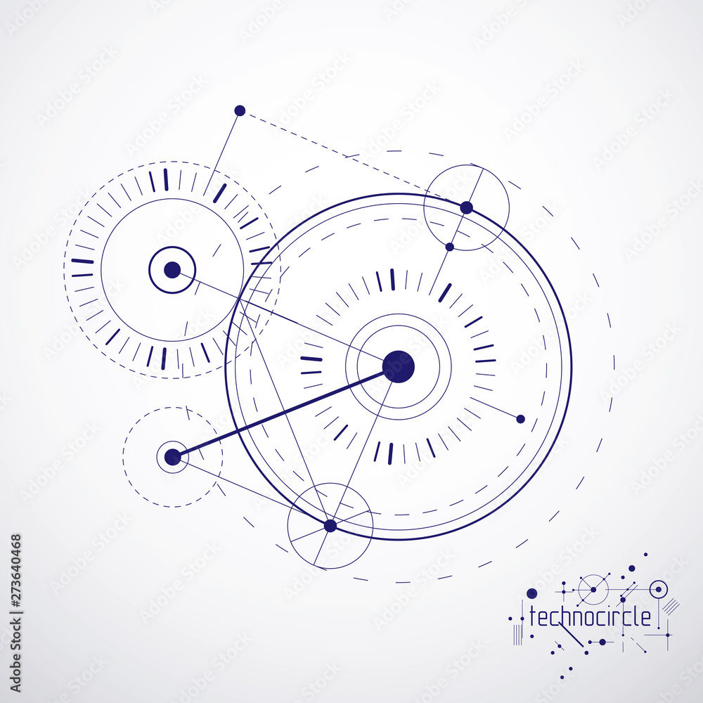 Poster technical plan, abstract engineering draft for use in graphic and web design. vector drawing of indu