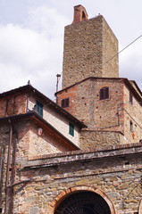 Tower of the fortress of the counts Guidi, Vinci, Tuscany, Italy