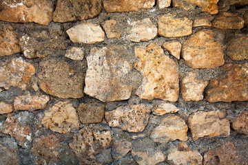 Background of antique stone wall in Turkey,Antalya