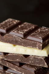 Mix of different chocolate bars