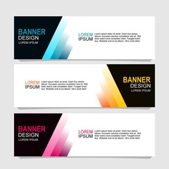 Vector abstract design banner web template.