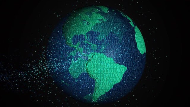 Digital 3d animated earth showing the borders of the country Germany and the capital Berlin in 4K resolution at daytime