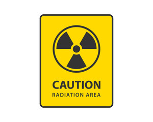 Obraz premium Radiation icon vector. Warning radioactive sign danger symbol.