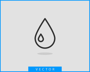 Drop water icon vector isolated design element