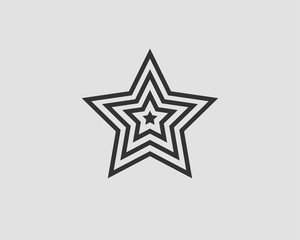 Obraz premium Star icon vector silhouette isolated on white background.