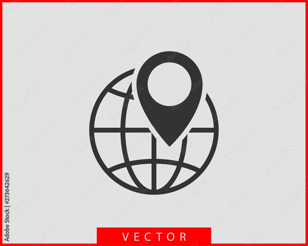 Poster map icons. marker pointer. pin location vector icon. gps navigation symbol.