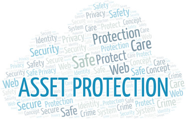 Obraz premium Asset Protection word cloud. Wordcloud made with text only.