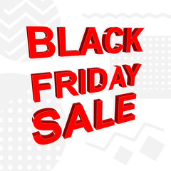 Fototapeta na wymiar Advertising Banner or Poster with BLACK FRIDAY SALE Text