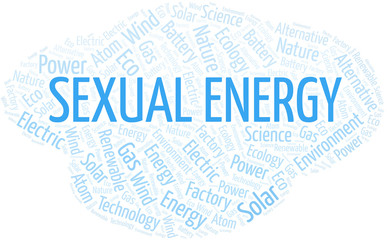 Sexual Energy word cloud. Wordcloud made with text only.