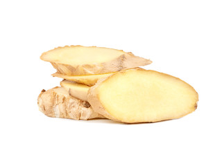 Slices of ginger root