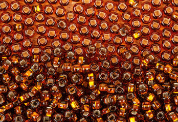 Scattered brown beads