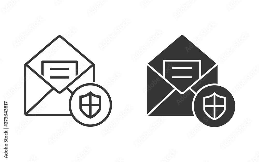 Poster data security vector icon for graphic and web design.