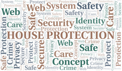 House Protection word cloud. Wordcloud made with text only.