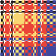 Modern abstract madras plaid seamless pattern