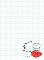 sketch on a sheet of romantic men