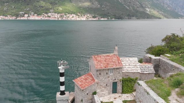 Our Lady of the Rocks Church view from Crkva Gospe od Andela. Crkva Gospe od An ela 1585g.