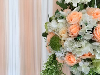 bouquet of white roses