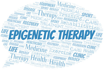 Epigenetic Therapy word cloud. Wordcloud made with text only.