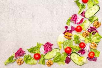 Fresh vegetables cooking background