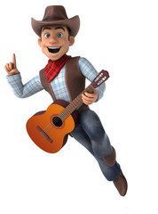 Fun Cowboy - 3D Illustration