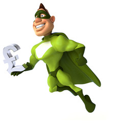 Fototapeta premium Fun superhero - 3D Illustration