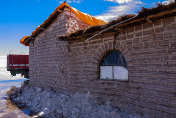salt village in Salar de Uyuni, Bolivia