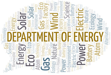 Department Of Energy word cloud. Wordcloud made with text only.