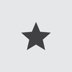 Star icon in a flat design in black color. Vector illustration eps10