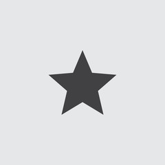 Star icon in a flat design in black color. Vector illustration eps10