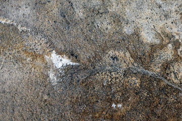 Close up of concrete surface after water damage
