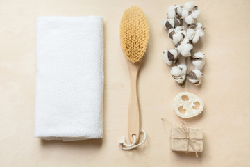 SPA and wellness concept. Zero waste products. Homemade natural cosmetics.