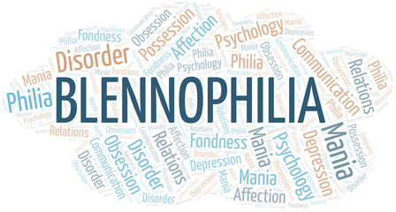 Blennophilia word cloud. Type of Philia.