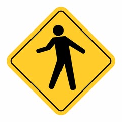 Pedestrian traffic sign