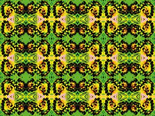 Seamless endless repeating multicolored bright ornament of different colors