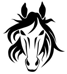 cheval, tatouage, animal, illustration, noir, tribal, dragon, abstrait, blanc, vecteur, conception, art, symbole, logo, silhouette, dessin, oiseau, isolé, tête, forme, modèle, image, dessin animé, sig