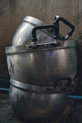 Fototapeta premium old kettle on white background