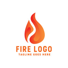 Fire Logo Design With Colorfull Style. Flame Logotype. Flare And Hot Emblem For Company. Energy Icon For Business. Creative And Modern Graphic Idea.