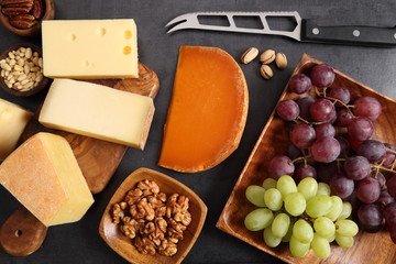 Cheese and other snacks.