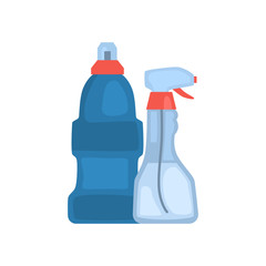 Fototapeta premium Detergents for cleaning color vector icon. Flat design