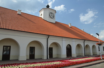rynek, Staszów , Ratusz , zegar ,