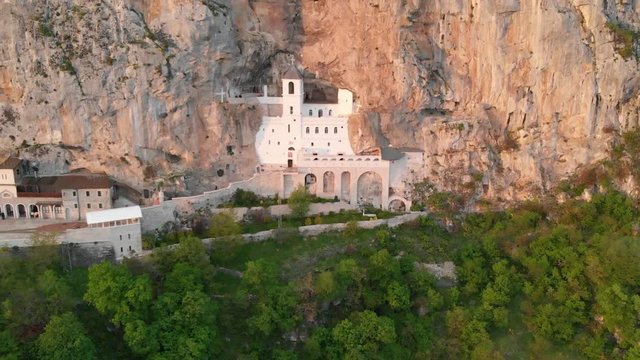 Monastery of Ostrog is a monastery of Serbian Orthodox Church placed against an almost vertical rock of Ostroska Greda, Montenegro, Europe. It is dedicated to Saint Basil of Ostrog.
