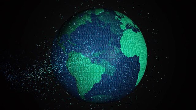 Digital 3d animated earth showing the borders of the country Israel (with Gaza Strip and West Bank) and the capital Jerusalem in 4K resolution at daytime