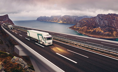 cargo trucks on the way
