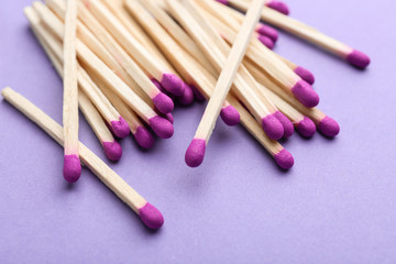 Many matches on color background