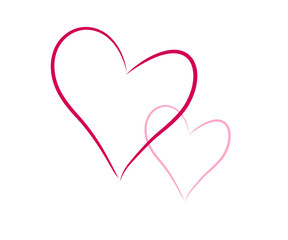 Heart vector illustration line art