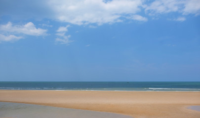 beautiful beach sand and blue sky