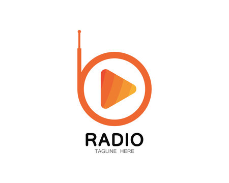 Radio logo template vector icon illustration design Stock Vector | Adobe  Stock